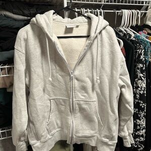 Cozy Gray Zip-Up Hoodie